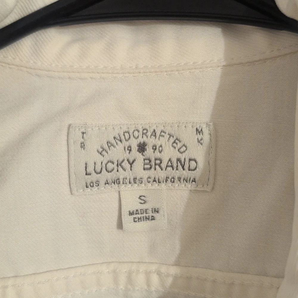 Lucky Brand The Tomboy Trucker Off White Jean Jacket Size Small